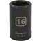 Dynamic 1/2" Drive Standard Socket, Black Phosphate, Tools 1/2" Drive 6 Point Metric, 16mm Standard Length D014016 - alternate 1